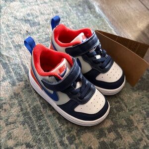 Nike Blue and Red Classic Sneakers